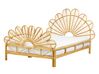 Ratanová paví postel 140 x 200 cm světlé dřevo FLORENTINE_868912
