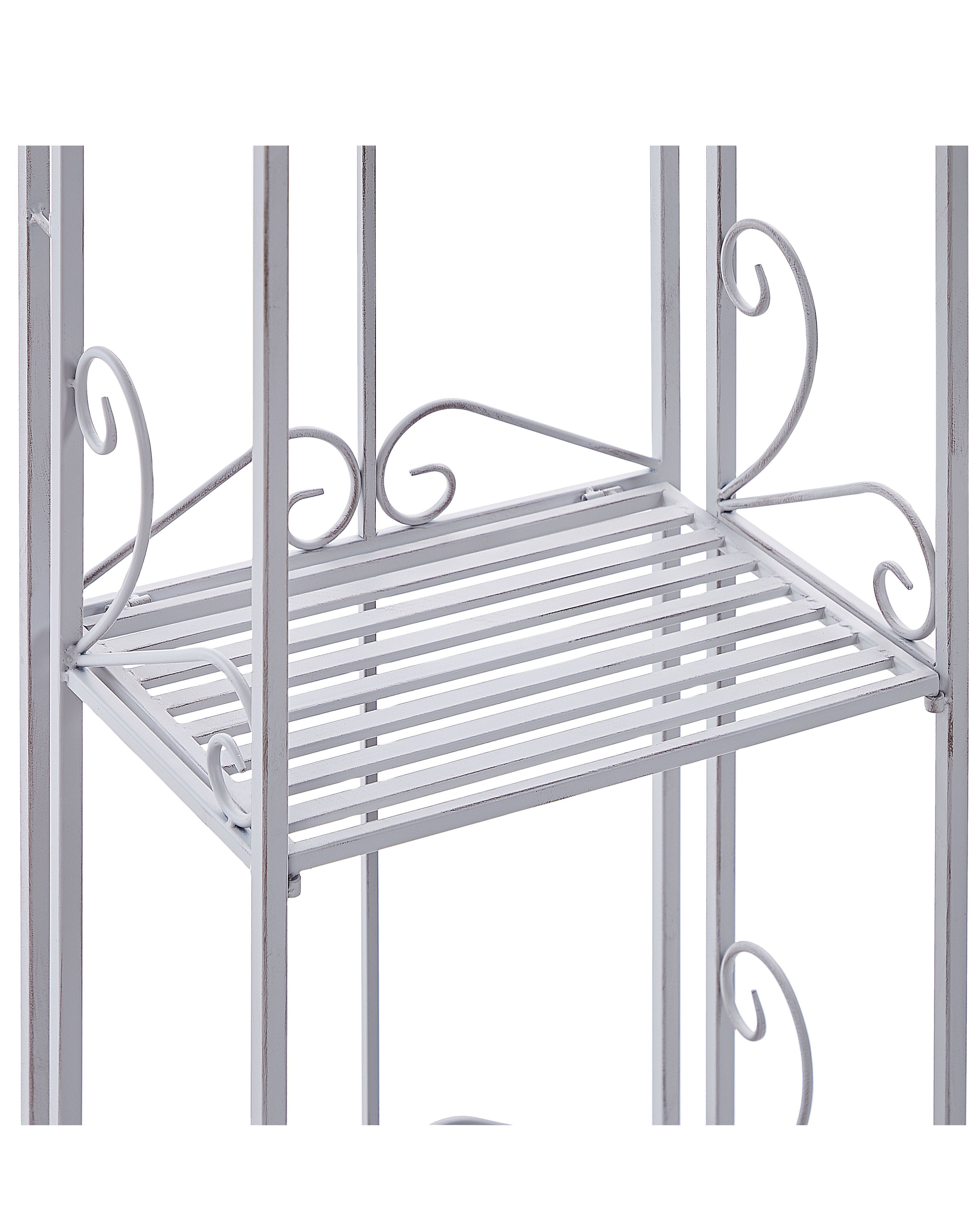 4 Tier Metal Bathroom Shelves Grey VALDIVIA Beliani.co.uk