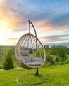 PE Rattan Hanging Chair with Stand Grey TOLLO_775352