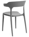Set of 4 Dining Chairs Dark Grey GUBBIO _862348