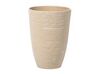 Conjunto de 2 vasos para plantas em pedra creme 35 x 35 x 50 cm CAMIA_841567