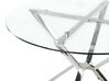 Glass Top Round Dining Table ⌀ 105 cm Silver BOSCO_850595