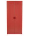 2 Door Metal Storage Cabinet Red VARNA_870376