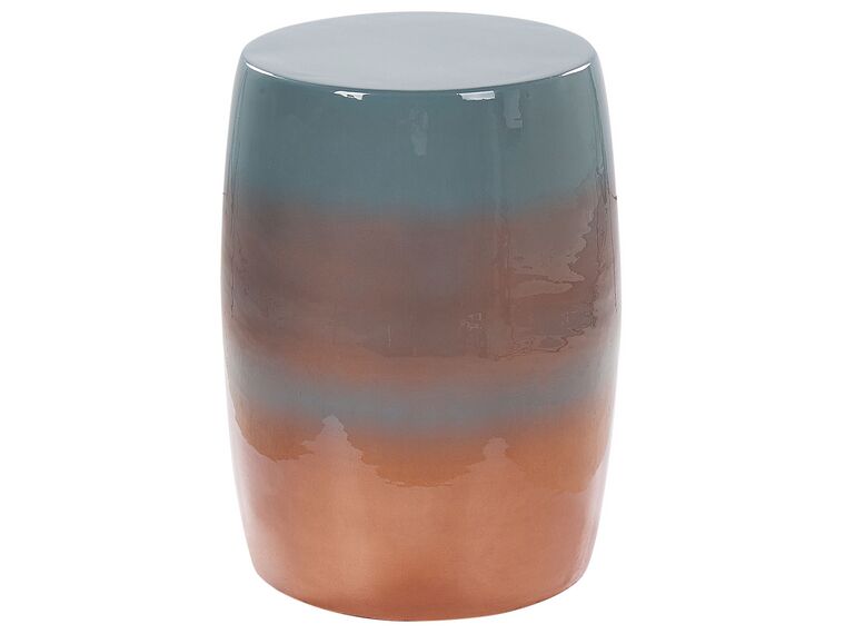 Accent Side Table Golden Brown and Blue FRAGUITA_883363