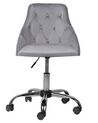 Velvet Desk Chair Grey PARRISH_732441