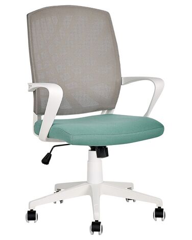Krzesło biurowe regulowane szaro-niebieskie BONNY