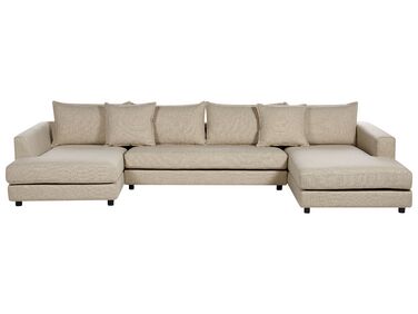 5-personers sofa stof beige LILVIKEN
