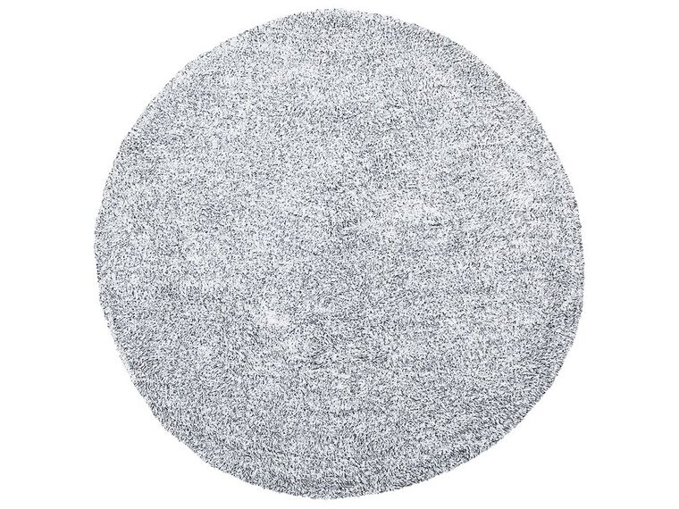 Dywan shaggy okrągły ⌀ 140 cm szary melanż DEMRE_738121