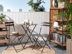 2-istuttava bistrosetti teräs musta FIORI 2-istuttava bistrosetti teräs musta FIORI