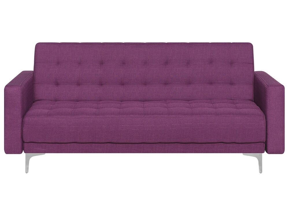 3 Seater Fabric Sofa Bed Purple, Purple Sofa Bed