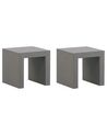 Conjunto de 2 sillas de jardín de cemento reforzado gris TARANTO_775821
