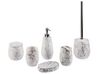 Conjunto de accesorios de baño de cerámica blanco crema/negro CALLELA_823341