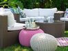 Conjunto de jardín con sofá de ratán y mesa de café en marrón claro SEVERO_678973