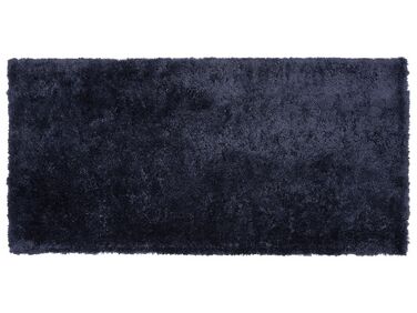Vloerkleed polyester donkerblauw 80 x 150 cm EVREN