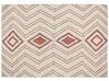 Teppich Baumwolle beige / rosa 160 x 230 cm geometrisches Muster KASTAMONU_840509
