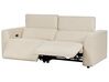 2 Seater Corduroy Electric Recliner Sofa with USB Port Beige ULVEN_911605
