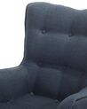 Wingback Chair with Footstool Dark Blue VEJLE_254090