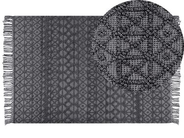 Gulvtæppe sort uld 200 x 300 cm ALUCRA