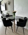 Eettafel rubberhout zwart ⌀ 120 cm BOVIO_863458