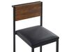 Jedálenská súprava stola a 4 stoličiek tmavé drevo/čierna BURTON_774179
