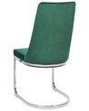 Conjunto de 2 sillas de terciopelo verde esmeralda/plateado ALTOONA_795760