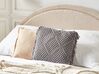 Set of 2 Cotton Macrame Cushions with Tassels 45 x 45 cm Grey BESHAM_904602