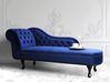 Chaise longue sinistra in velluto blu NIMES_696708