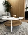 Bílý konferenční stolek se světlým dřevem CHICO_920316