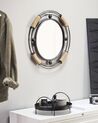 Miroir mural ovale noir / beige 55 x 50 cm MOULINS_904331