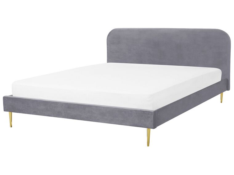 Velvet EU Super King Size Bed Grey FLAYAT_767529