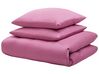 Conjunto de capas edredão em algodão acetinado rosa 200 x 220 cm HARMONRIDGE_815049
