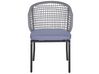 Salon de jardin bistrot table et 2 chaises grises PALMI_808231