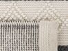 Teppich Wolle beige / grau 200 x 200 cm geometrisches Muster Kurzflor DAVUTLAR_830890