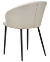 Set of 2 Fabric Dining Chairs Light Beige MASON_883549