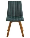 Set of 2 Fabric Dining Chairs Green CALGARY_800073