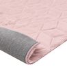 Tappeto pelle sintetica rosa 80 x 150 cm THATTA_866760