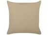 Cotton Cushion Geometric Pattern 45 x 45 cm Taupe SENECIO_838853