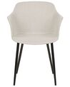Set of 2 Fabric Dining Chairs Light Beige ELIM_883581