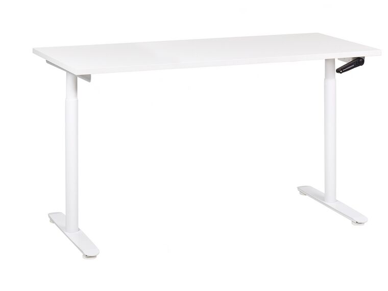 Fehér manuálisan állítható íróasztal 160 x 72 cm DESTINAS_899093