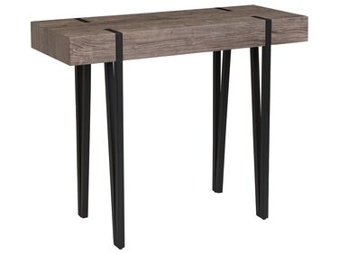 Konzolový stolík tmavé drevo/čierna ADENA