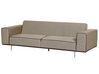3 Seater Linen Sofa Light Brown OSELO_887814