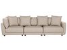 3 Seater Fabric Sofa with Ottoman Beige SIGTUNA_896586