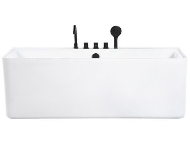 Bañera de acrílico blanco/negro 170 x 75 cm QUATRE