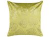 Set of 2 Velvet Cushions Leaf Pattern 45 x 45 cm Light Green MONSTERA_837822