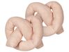 Sierkussen set van 2 teddy roze 172 x 14 cm GLADIOLUS_891047