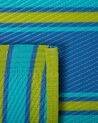 Outdoor Teppich blau 120 x 180 cm Streifenmuster Kurzflor ALWAR_734015