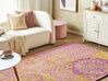 Teppich Wolle mehrfarbig orientalisches Muster 200 x 200 cm Kurzflor AVANOS_830716