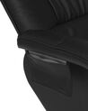 Cadeira de massagem com repousa-pés em pele sintética preta RELAXPRO_745565