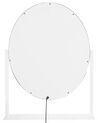 Miroir oval blanc sur pied 50 x 60 cm ROSTRENEN_757413