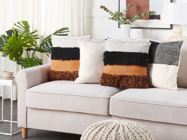 Set of 2 Wool Cushions 45 x 45 cm Multicolour MIHALGAZI